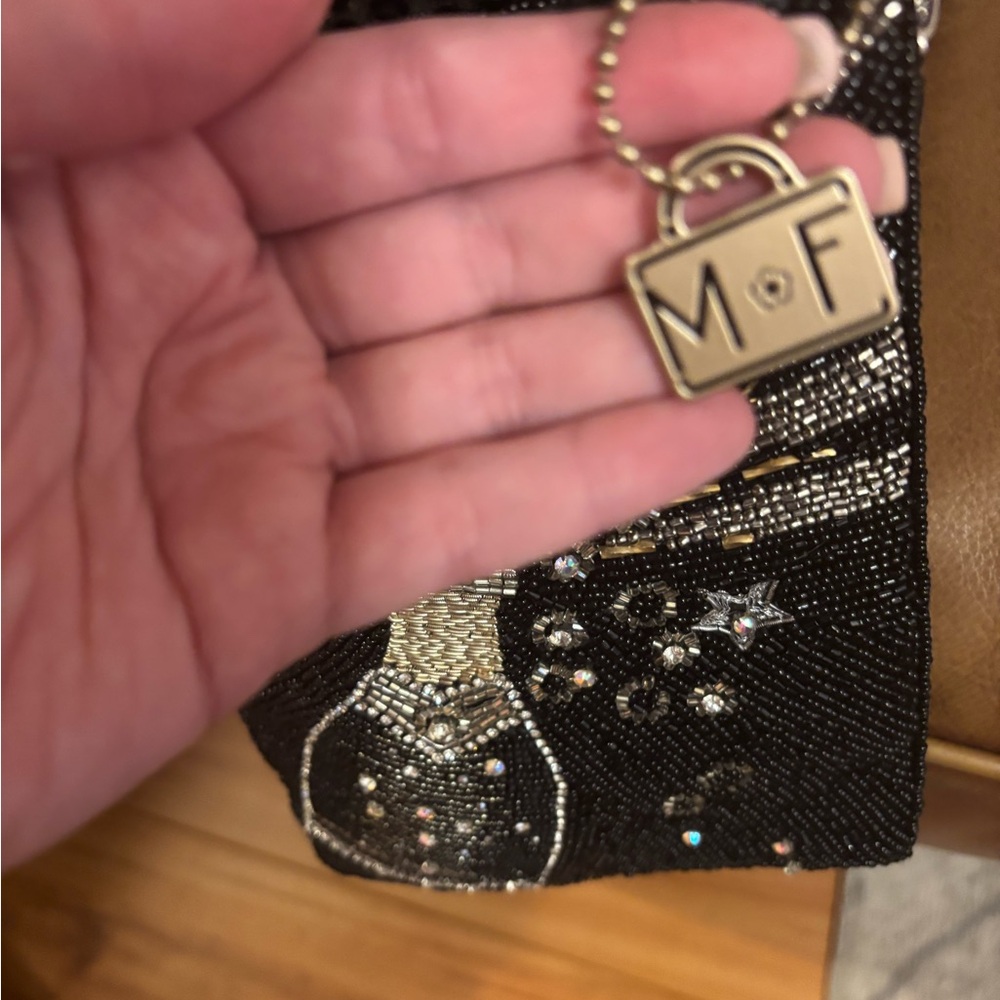 Mary Frances Black and Gold Beaded Crossbody Bag- Bubbly Champagne NWT - Picture 4 of 13